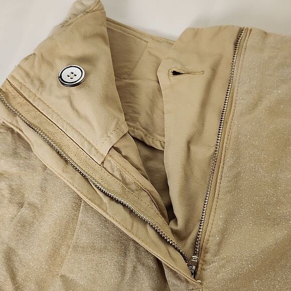 ERIKA CAVALLINI Women's Pleated High-Waisted Wide Leg Cotton Pant Italy 38/small - Picture 4 of 14